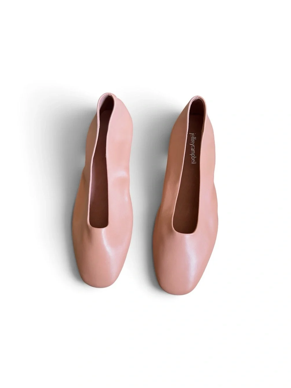 Jeffrey Campbell Dusty Pink Leather Slip-On Flats